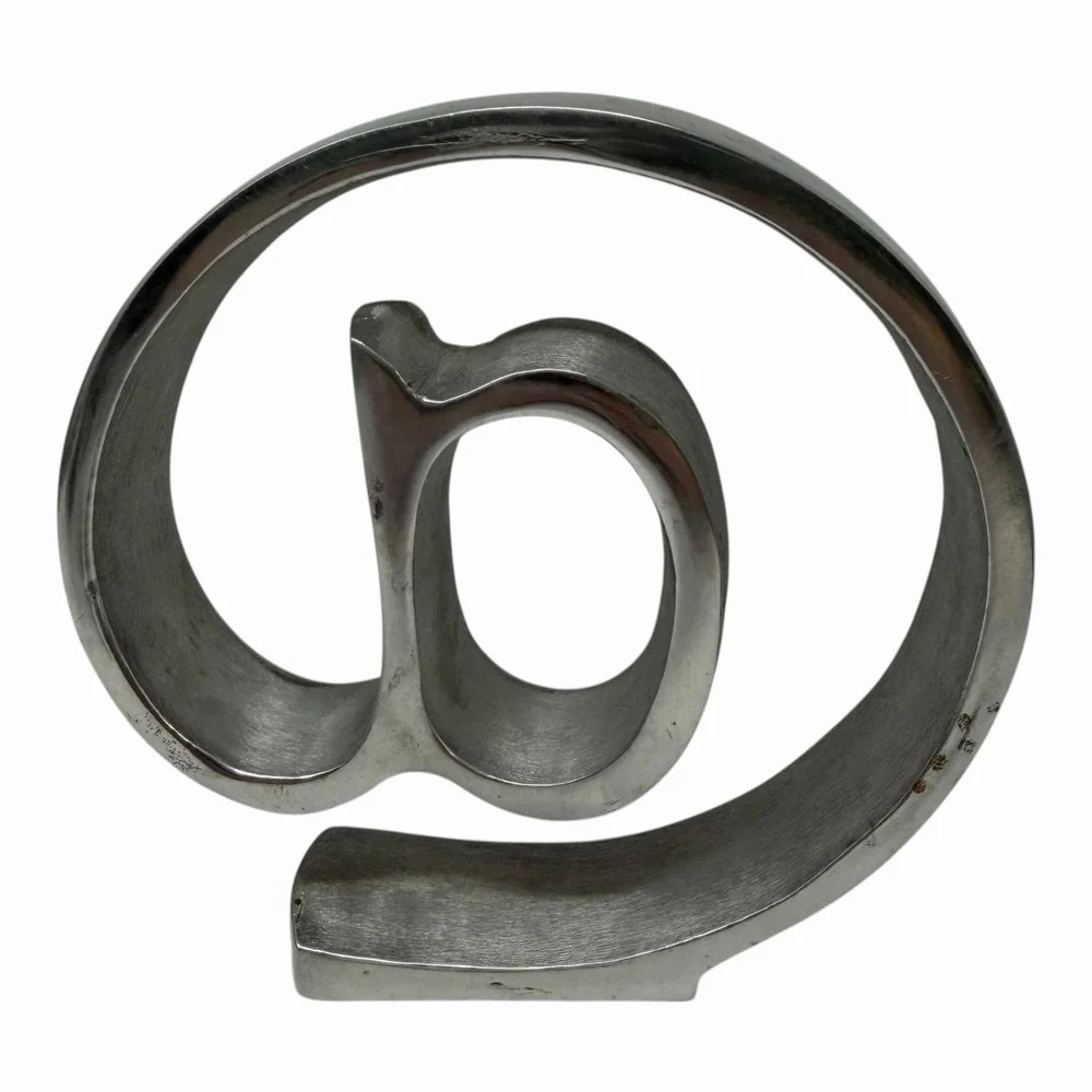 Metal At Sign - Paper Weight - Silver - @ -‎ 3.25 x 3.25